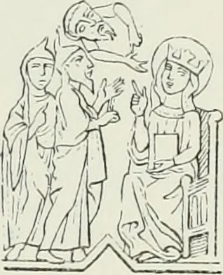 An illustration from Le Costume au Moyen âge d'après les sceaux ..., 1880, leaf 432