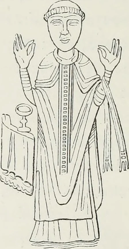 An illustration from Le Costume au Moyen âge d'après les sceaux ..., 1880, leaf 435