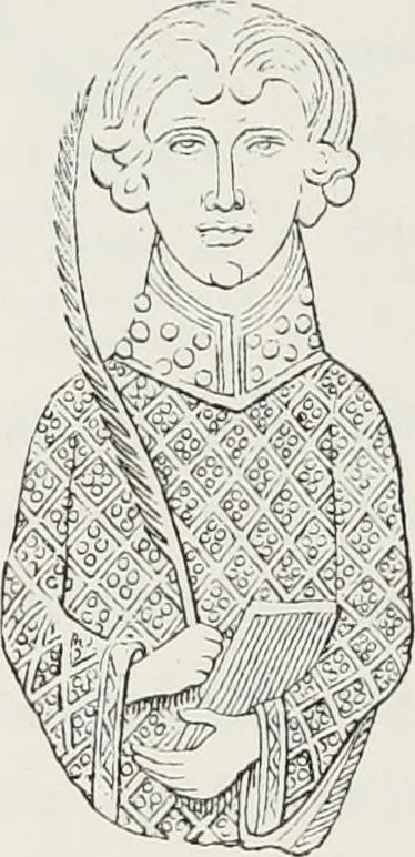 An illustration from Le Costume au Moyen âge d'après les sceaux ..., 1880, leaf 443