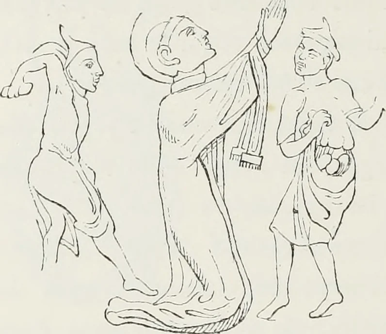 An illustration from Le Costume au Moyen âge d'après les sceaux ..., 1880, leaf 445