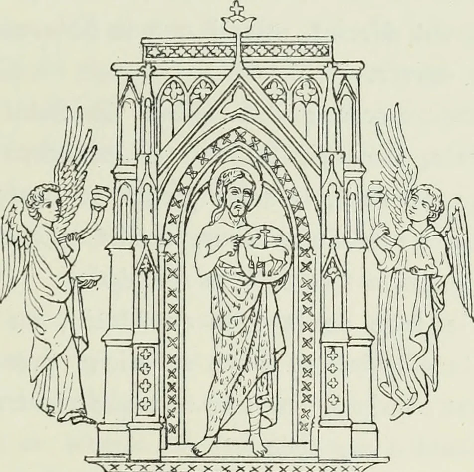 An illustration from Le Costume au Moyen âge d'après les sceaux ..., 1880, leaf 460