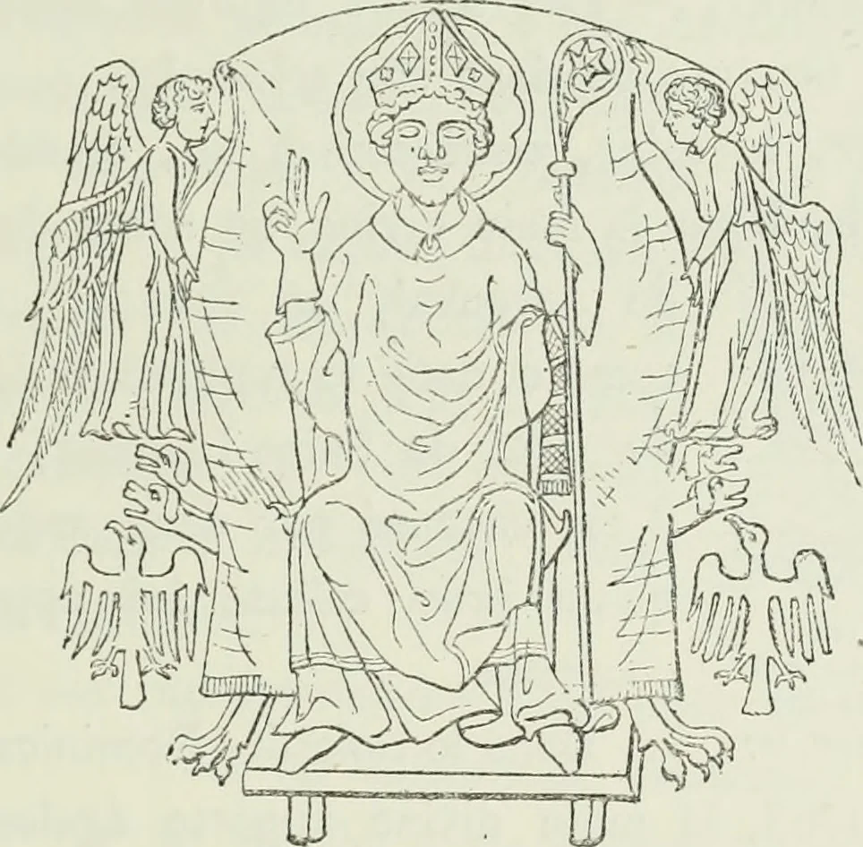 An illustration from Le Costume au Moyen âge d'après les sceaux ..., 1880, leaf 466