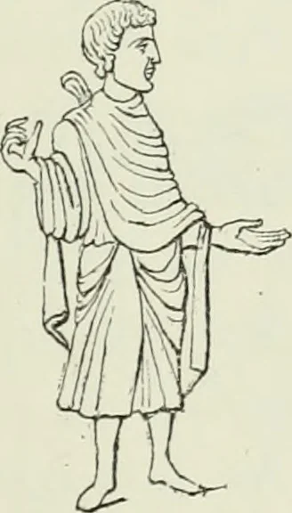 An illustration from Le Costume au Moyen âge d'après les sceaux ..., 1880, leaf 468