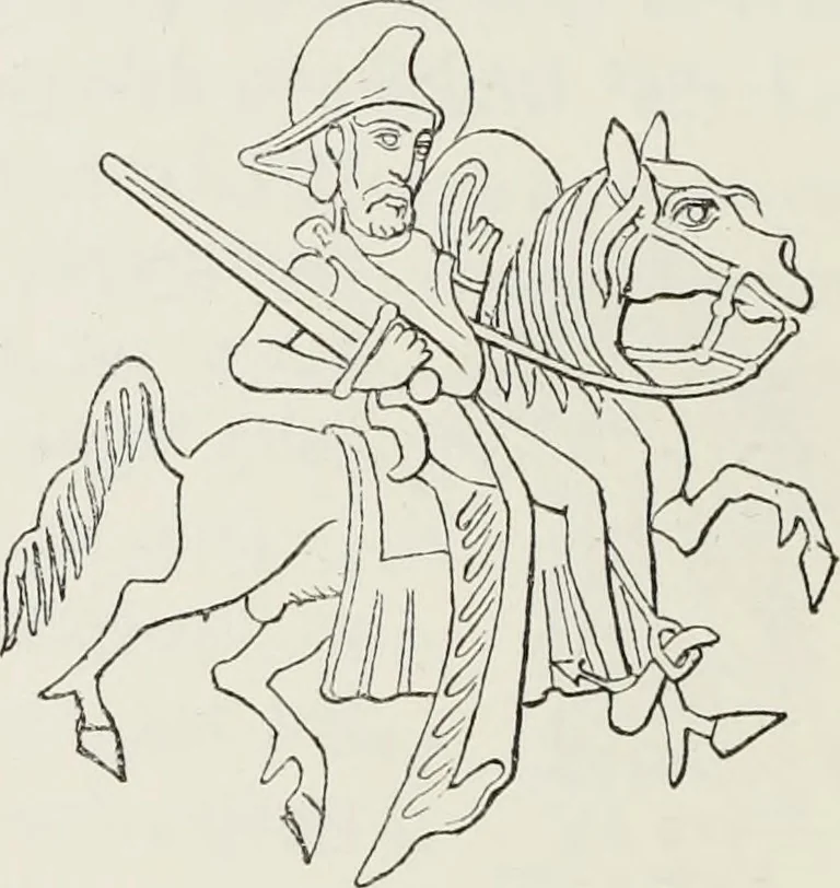 An illustration from Le Costume au Moyen âge d'après les sceaux ..., 1880, leaf 479
