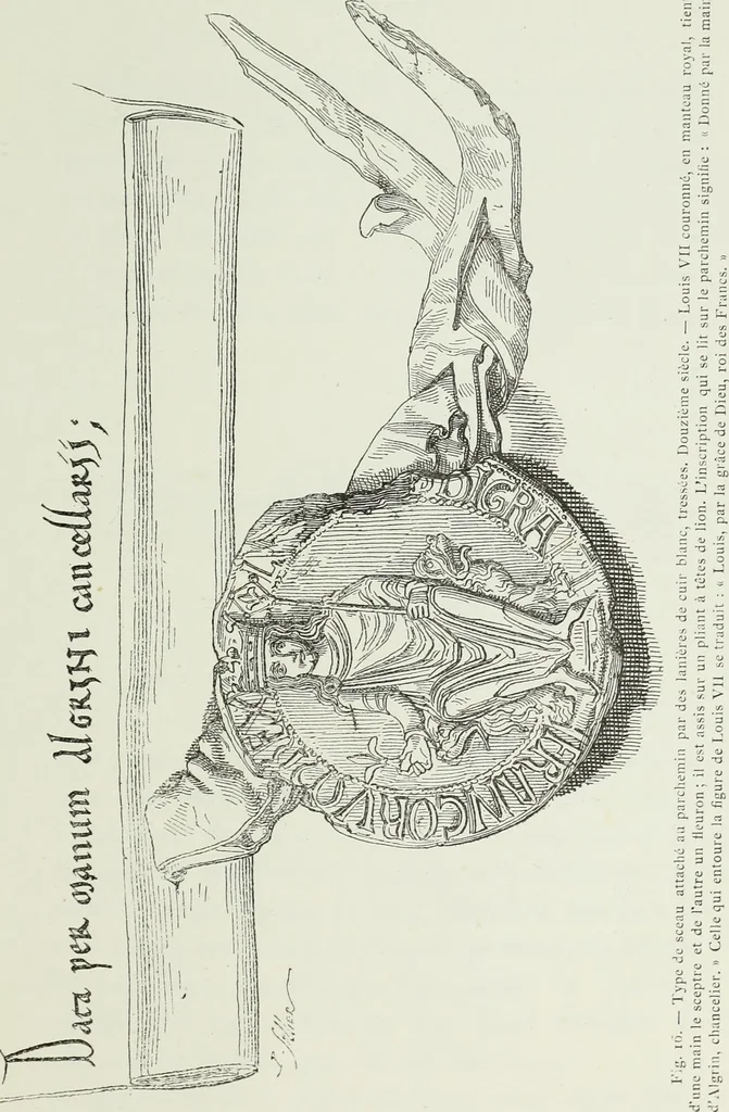 An illustration from Le Costume au Moyen âge d'après les sceaux ..., 1880, leaf 48