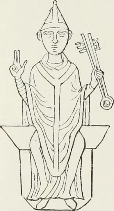 An illustration from Le Costume au Moyen âge d'après les sceaux ..., 1880, leaf 487