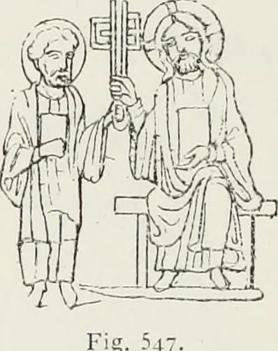 An illustration from Le Costume au Moyen âge d'après les sceaux ..., 1880, leaf 489