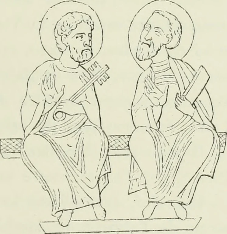 An illustration from Le Costume au Moyen âge d'après les sceaux ..., 1880, leaf 490