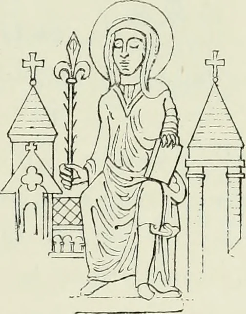 An illustration from Le Costume au Moyen âge d'après les sceaux ..., 1880, leaf 494
