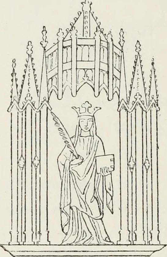 An illustration from Le Costume au Moyen âge d'après les sceaux ..., 1880, leaf 497