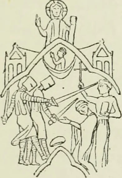 An illustration from Le Costume au Moyen âge d'après les sceaux ..., 1880, leaf 498