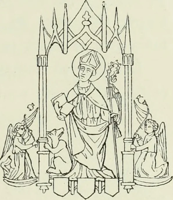 An illustration from Le Costume au Moyen âge d'après les sceaux ..., 1880, leaf 500