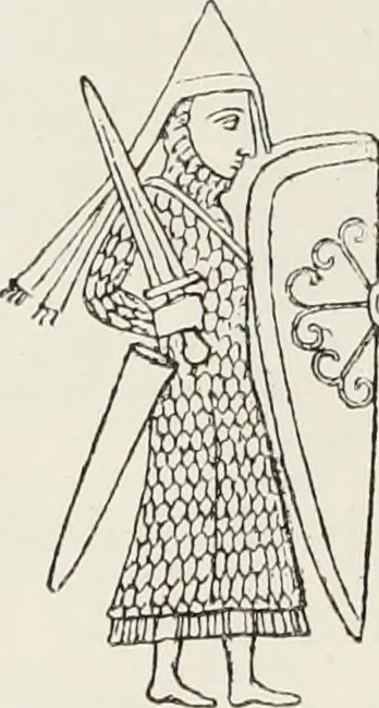An illustration from Le Costume au Moyen âge d'après les sceaux ..., 1880, leaf 501