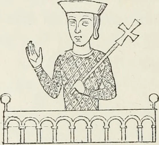 An illustration from Le Costume au Moyen âge d'après les sceaux ..., 1880, leaf 503