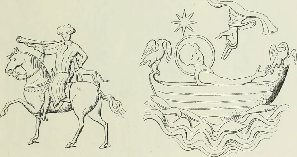 An illustration from Le Costume au Moyen âge d'après les sceaux ..., 1880, leaf 8