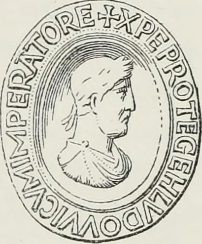 An illustration from Le Costume au Moyen âge d'après les sceaux ..., 1880, leaf 95