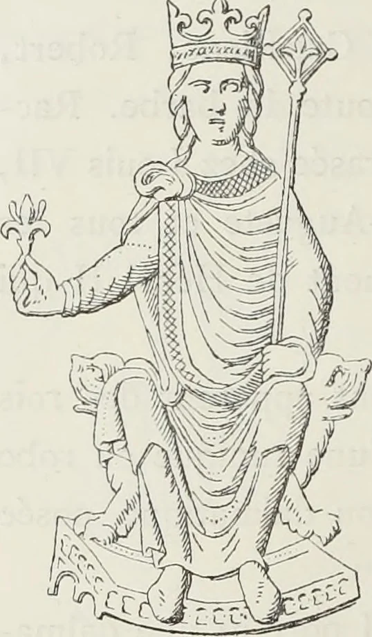 An illustration from Le Costume au Moyen âge d'après les sceaux ..., 1880, leaf 97