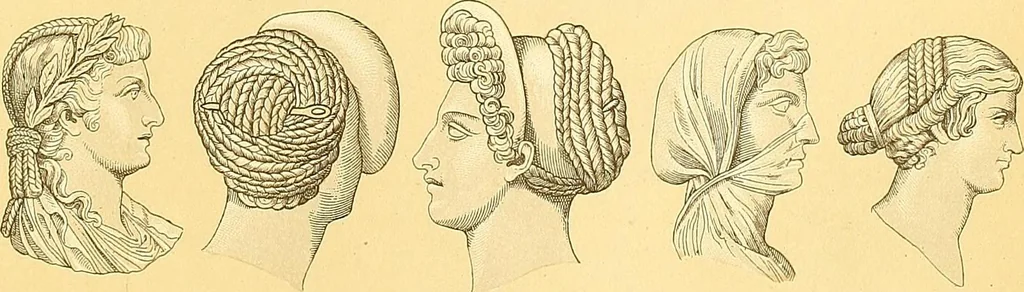 An illustration from Le costume historique. Cinq cents planches, trois cents en couleurs, or et argent, deux cents en camaieu. Types principaux du vêtement et de la parure, rapprochés de ceux de l'intérieur de l'habitation dans tous les temps et chez tous les peuples, avec de nombreux détails sur le mobilier, les armes, les objets usuels, les moyens de transport, etc, 1888, leaf 277