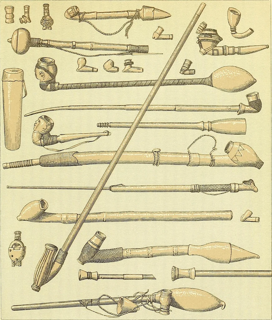 An illustration from Le costume historique. Cinq cents planches, trois cents en couleurs, or et argent, deux cents en camaieu. Types principaux du vêtement et de la parure, rapprochés de ceux de l'intérieur de l'habitation dans tous les temps et chez tous les peuples, avec de nombreux détails sur le mobilier, les armes, les objets usuels, les moyens de transport, etc, 1888, leaf 539