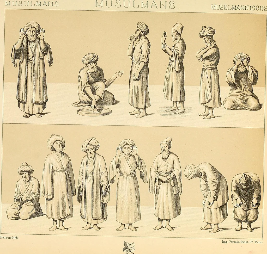 An illustration from Le costume historique. Cinq cents planches, trois cents en couleurs, or et argent, deux cents en camaieu. Types principaux du vêtement et de la parure, rapprochés de ceux de l'intérieur de l'habitation dans tous les temps et chez tous les peuples, avec de nombreux détails sur le mobilier, les armes, les objets usuels, les moyens de transport, etc, 1888, leaf 216