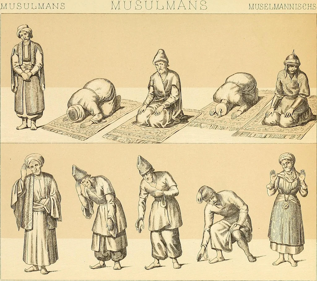 An illustration from Le costume historique. Cinq cents planches, trois cents en couleurs, or et argent, deux cents en camaieu. Types principaux du vêtement et de la parure, rapprochés de ceux de l'intérieur de l'habitation dans tous les temps et chez tous les peuples, avec de nombreux détails sur le mobilier, les armes, les objets usuels, les moyens de transport, etc, 1888, leaf 218