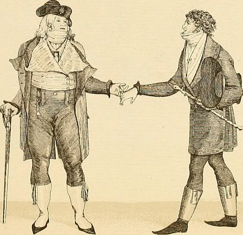 An illustration from Le costume historique. Cinq cents planches, trois cents en couleurs, or et argent, deux cents en camaieu. Types principaux du vêtement et de la parure, rapprochés de ceux de l'intérieur de l'habitation dans tous les temps et chez tous les peuples, avec de nombreux détails sur le mobilier, les armes, les objets usuels, les moyens de transport, etc, 1888, leaf 20