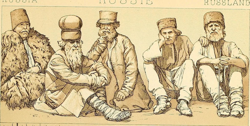 An illustration from Le costume historique. Cinq cents planches, trois cents en couleurs, or et argent, deux cents en camaieu. Types principaux du vêtement et de la parure, rapprochés de ceux de l'intérieur de l'habitation dans tous les temps et chez tous les peuples, avec de nombreux détails sur le mobilier, les armes, les objets usuels, les moyens de transport, etc, 1888, leaf 292