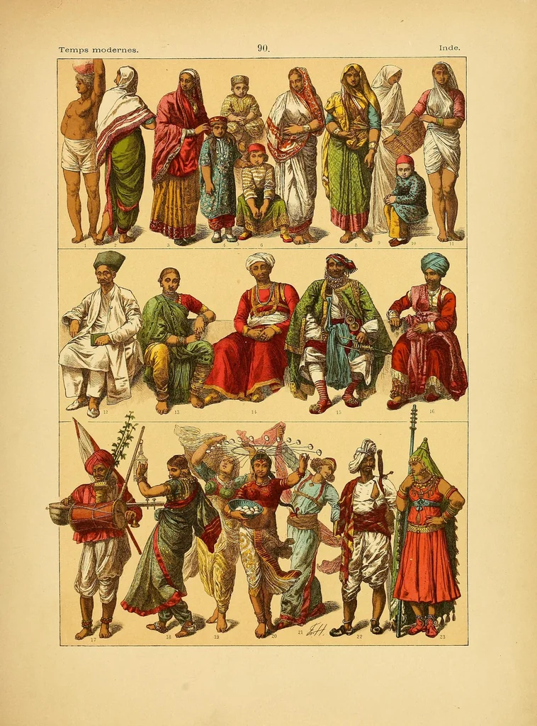 An illustration from Le costume, les armes, les bijoux, la céramique, les ustensiles, outils, objets mobiliers, etc. : chez les peuples anciens et modernes, 1896, leaf 289