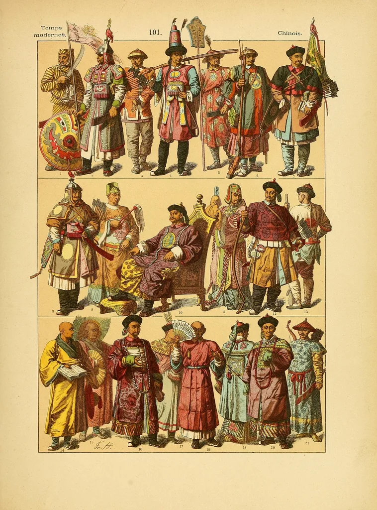An illustration from Le costume, les armes, les bijoux, la céramique, les ustensiles, outils, objets mobiliers, etc. : chez les peuples anciens et modernes, 1896, leaf 311