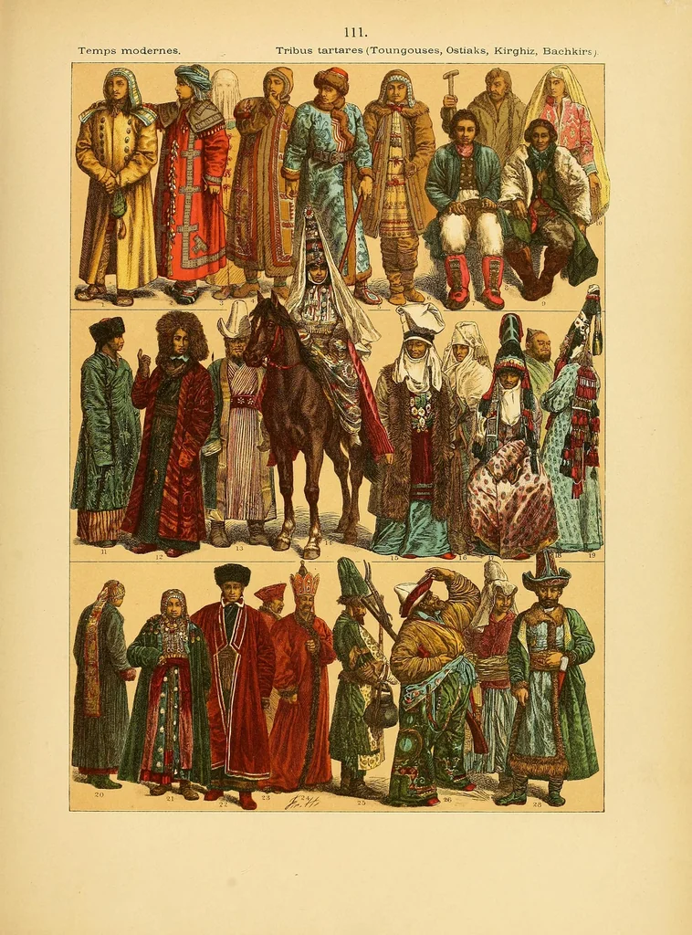 An illustration from Le costume, les armes, les bijoux, la céramique, les ustensiles, outils, objets mobiliers, etc. : chez les peuples anciens et modernes, 1896, leaf 331
