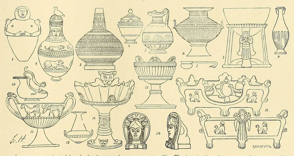 An illustration from Le costume, les armes, les bijoux, la céramique, les ustensiles, outils, objets mobiliers, etc. : chez les peuples anciens et modernes, 1896, leaf 43