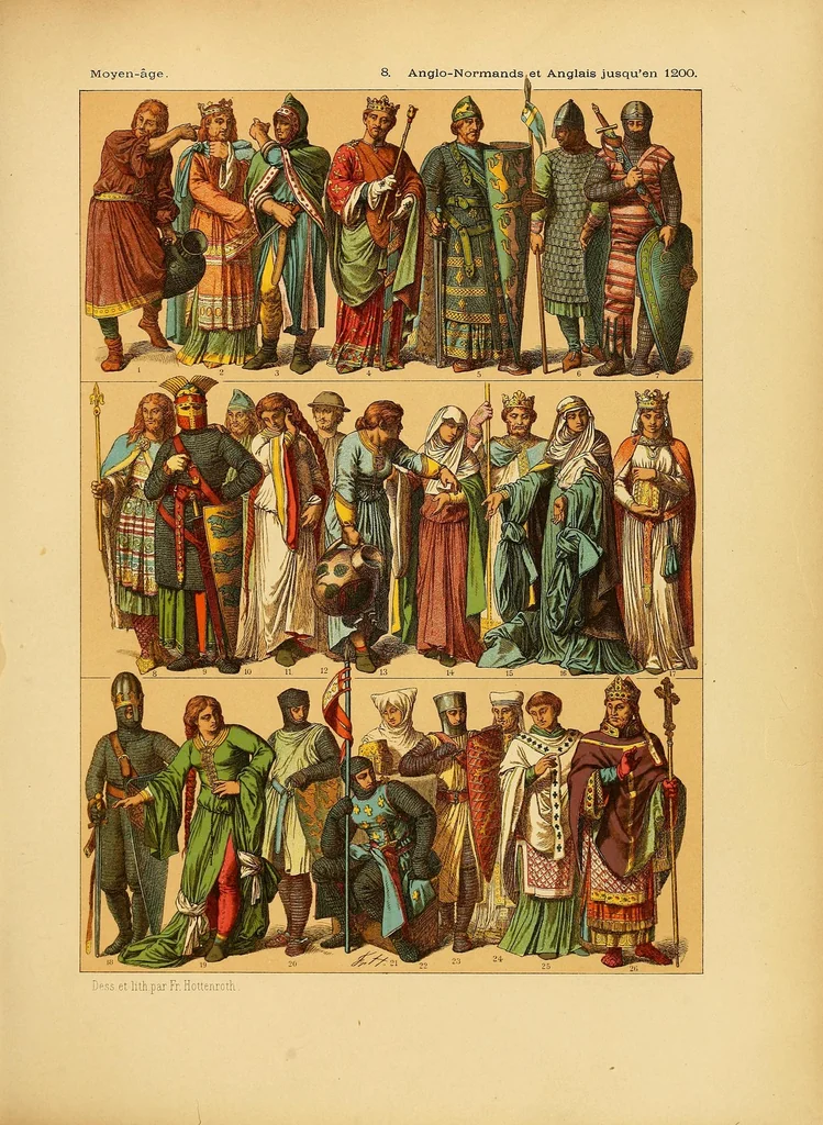 An illustration from Le costume, les armes, les bijoux, la céramique, les ustensiles, outils, objets mobiliers, etc. : chez les peuples anciens et modernes, 1896, leaf 153