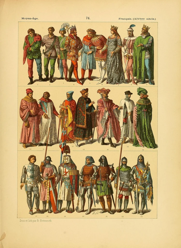 An illustration from Le costume, les armes, les bijoux, la céramique, les ustensiles, outils, objets mobiliers, etc. : chez les peuples anciens et modernes, 1896, leaf 285