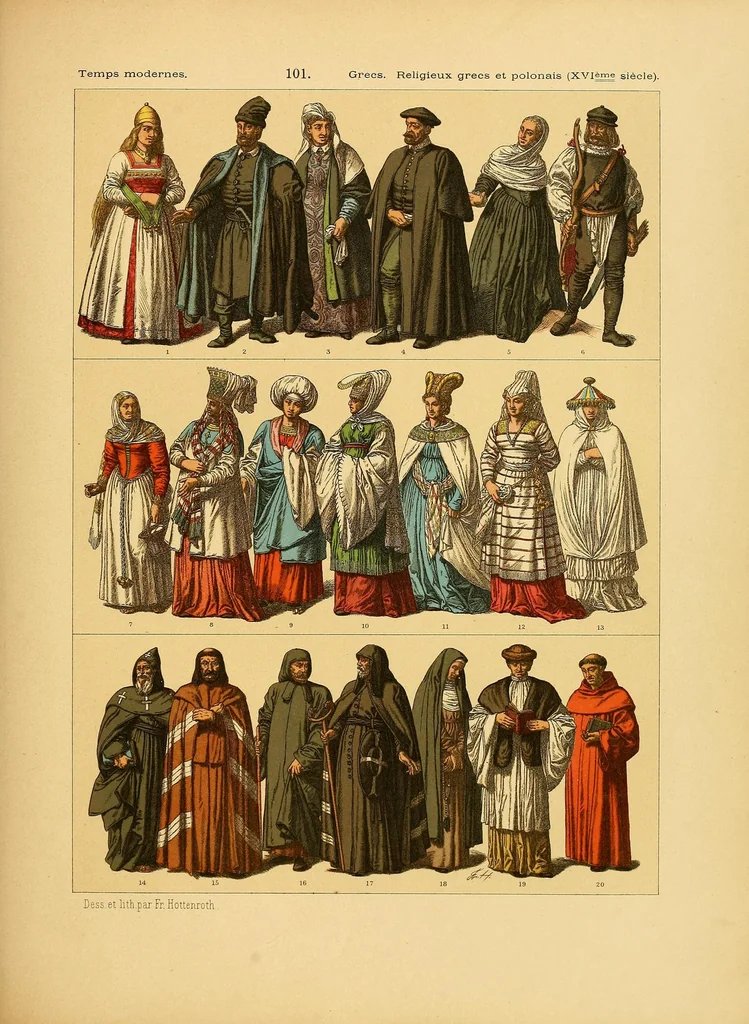 An illustration from Le costume, les armes, les bijoux, la céramique, les ustensiles, outils, objets mobiliers, etc. : chez les peuples anciens et modernes, 1896, leaf 339