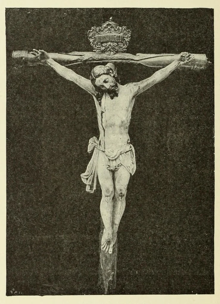 An illustration from Le crucifix dans l'histoire, dans l'art, dans l'áme des saints et dans notre vie, 1905, leaf 104