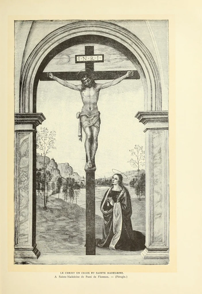 An illustration from Le crucifix dans l'histoire, dans l'art, dans l'áme des saints et dans notre vie, 1905, leaf 185