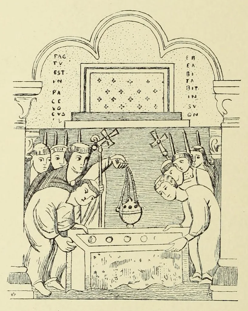 An illustration from Le crucifix dans l'histoire, dans l'art, dans l'áme des saints et dans notre vie, 1905, leaf 424