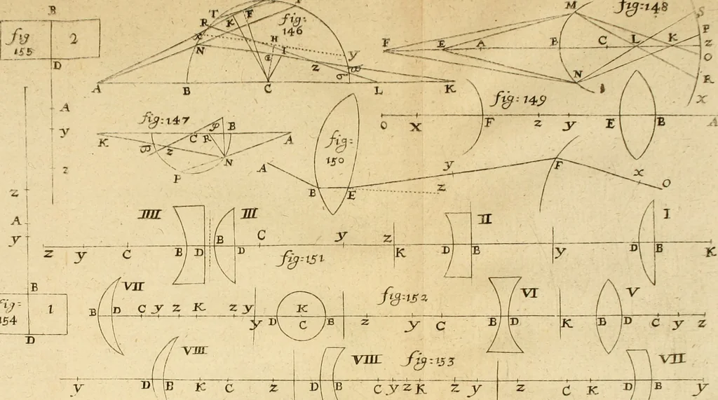 An illustration from Lectiones opticæ & geometricæ : in quibus phænomenon opticorum genuinæ rationes investigantur, ac exponuntur: et generalia curvarum linearum symptomata declarantur, 1674, leaf 138