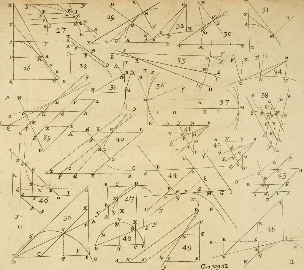 An illustration from Lectiones opticæ & geometricæ : in quibus phænomenon opticorum genuinæ rationes investigantur, ac exponuntur: et generalia curvarum linearum symptomata declarantur, 1674, leaf 230