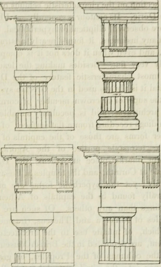 An illustration from Lectures on architecture, comprising the history of the art from the earliest times to the present day: delivered at the Surrey and Russell Institutions, London, and the Philosophical Institution at Birmingham, 1823, leaf 220