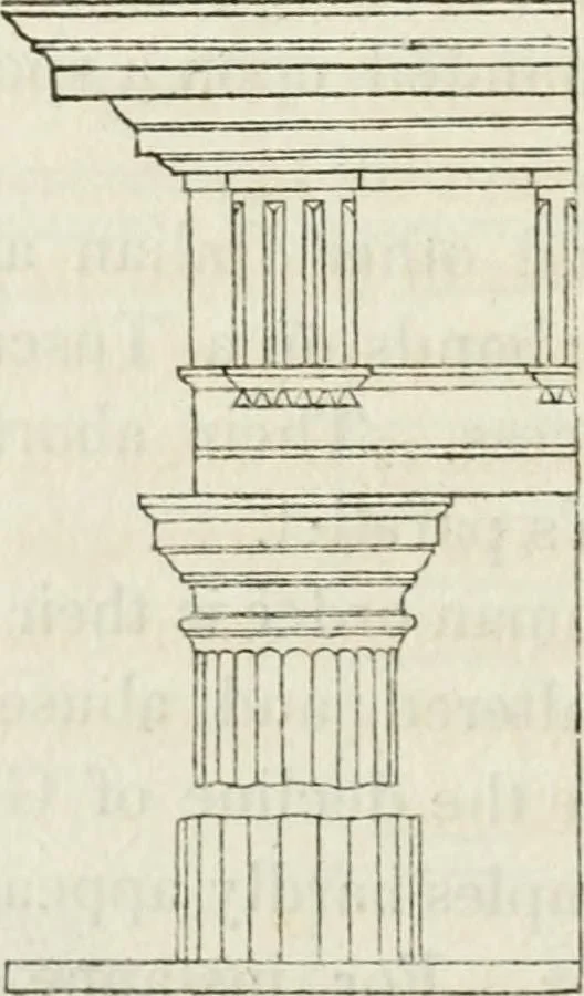 An illustration from Lectures on architecture, comprising the history of the art from the earliest times to the present day: delivered at the Surrey and Russell Institutions, London, and the Philosophical Institution at Birmingham, 1823, leaf 257