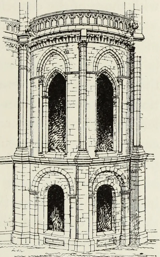 An illustration from Lectures on the rise and development of mediæval architecture, 1879, leaf 102