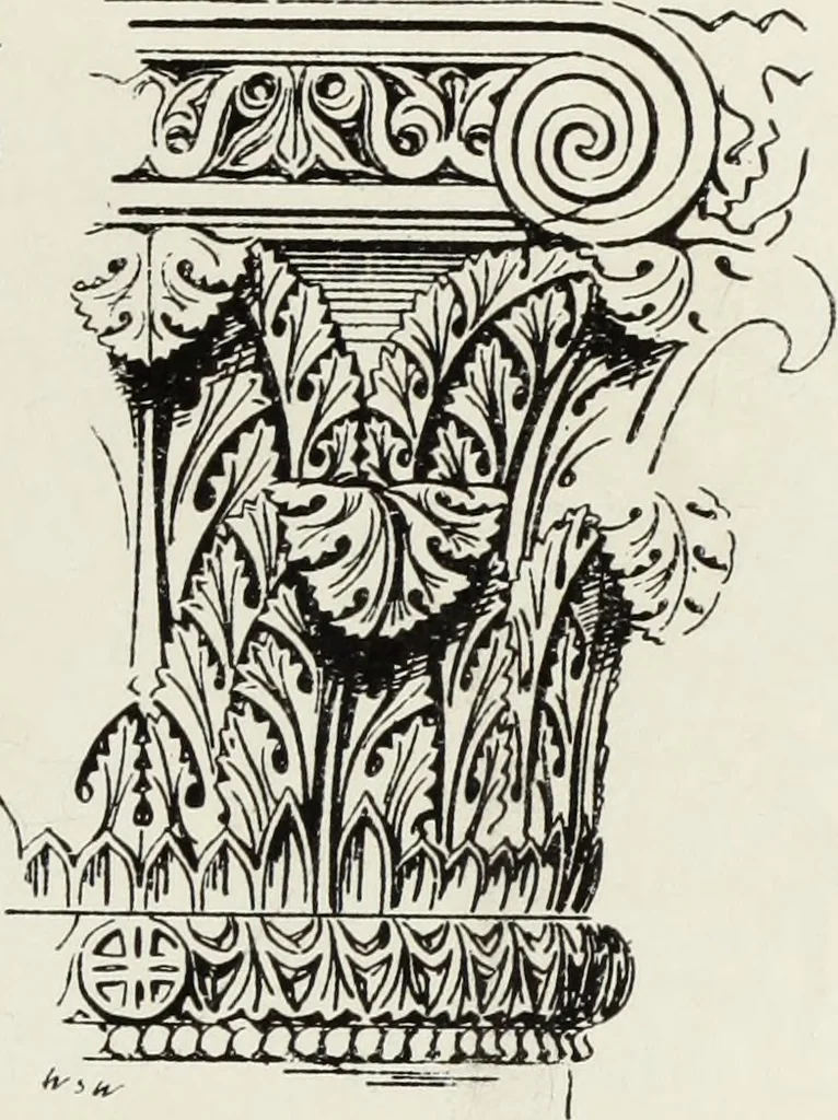 An illustration from Lectures on the rise and development of mediæval architecture, 1879, leaf 106