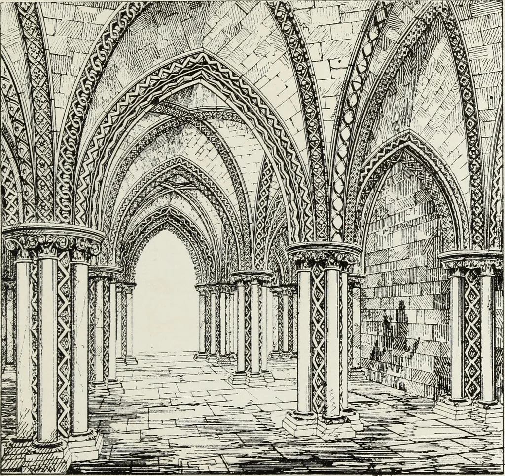 An illustration from Lectures on the rise and development of mediæval architecture, 1879, leaf 130
