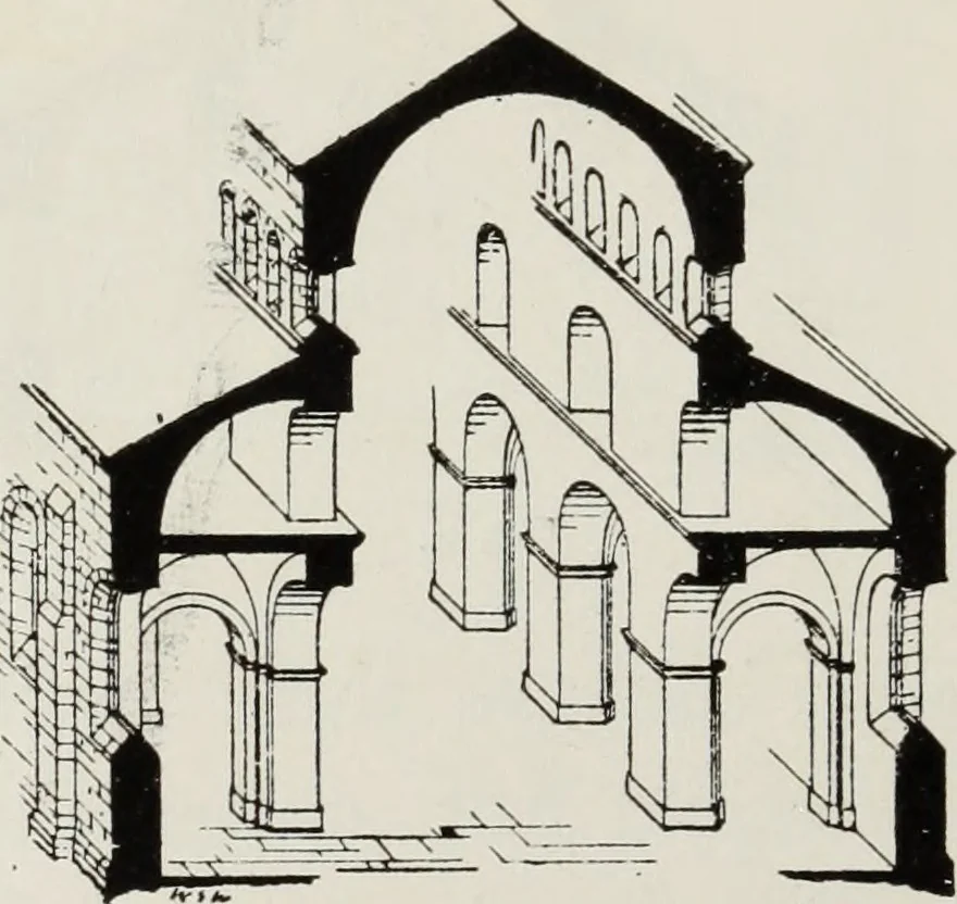 An illustration from Lectures on the rise and development of mediæval architecture, 1879, leaf 77