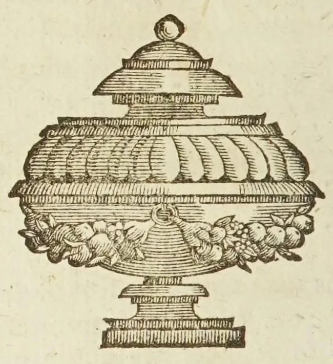 An illustration from Le cuisinier royal et bourgeois : qui apprend à ordonner toute sorte de repas, & la meilleure maniere des ragoûts les plus à la mode & les plus exquis : ouvrage très-utile dans les familles, & singulierement necessaire à tous maitres d'hòtels, & ecuïers de cuisine, 1693, leaf 112
