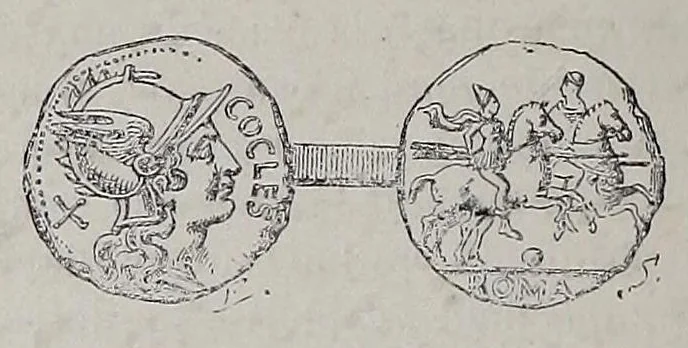 An illustration from Le culte de Castor et Pollux en Italie, 1883, leaf 98