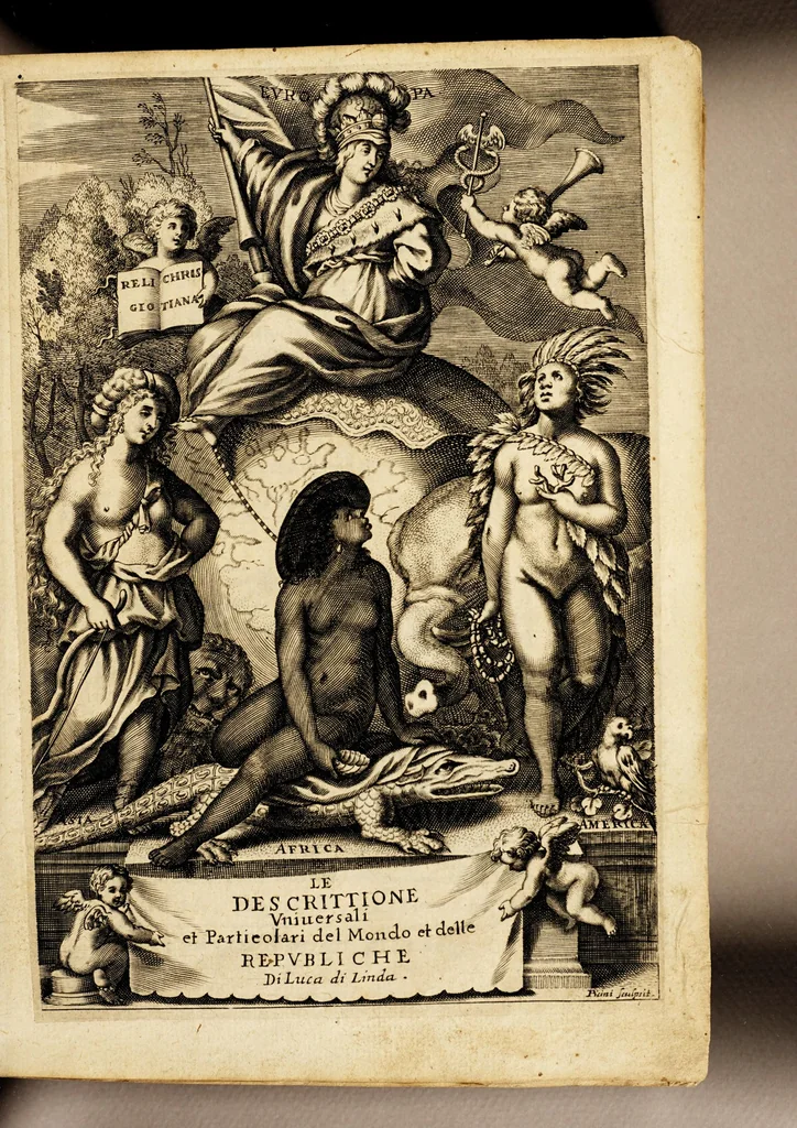 An illustration from Le descrittioni vniuersali et particolari del mondo, & delle republiche., 1660, leaf 5