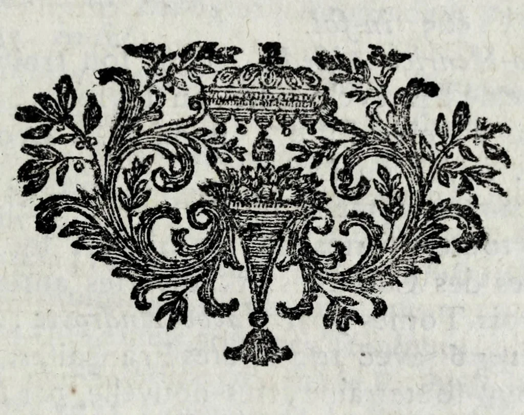 An illustration from Le dessinateur pour les fabriques d'etoffes d'or, d'argent et de soie : avec la traduction de six tables raisonnées, tirées de l'Abecedario pittorico, imprimé à Naples en 1733, 1774, leaf 213