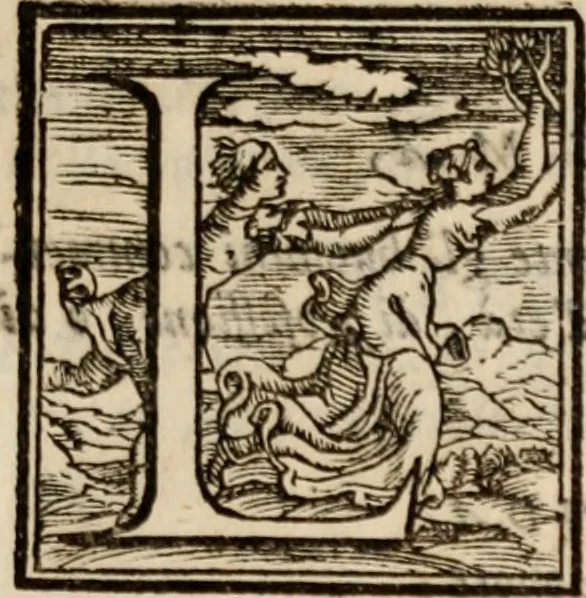 An illustration from Le diece veglie di Bartolomeo Arnigio, de gli ammendati costvmi dell' hvmana vita, nelle quali non sol si tratta di quelle vertù, ch'à uiuer nella luce de gli huomini, & di Dio bisogneuoli sono, 1577, leaf 10